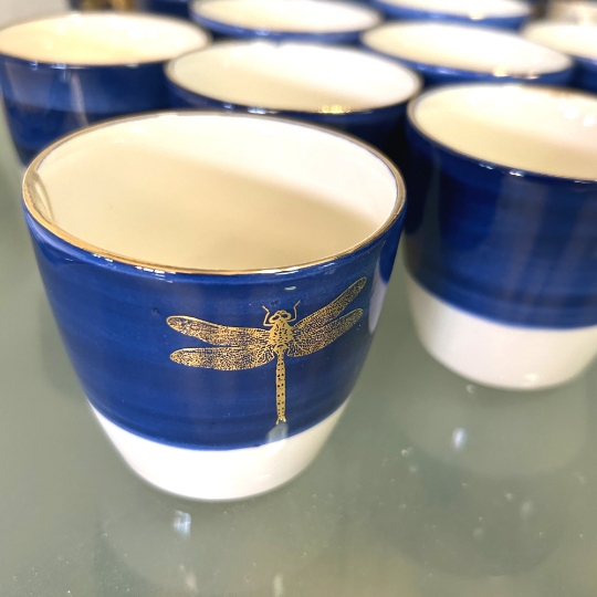 "Dragon Fly" cortado cups
