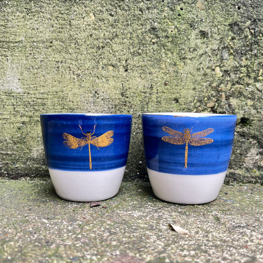 "Dragon Fly" cortado cups