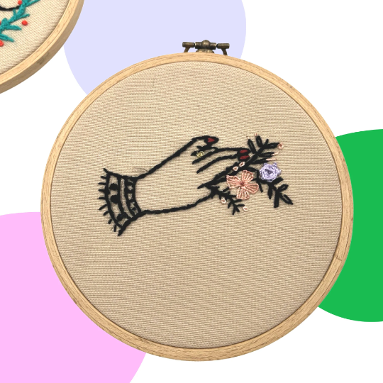 "Hoops with charms" wall art hoops