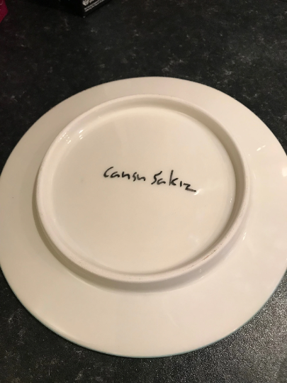 "Sweet Green Kiss" dinner plate