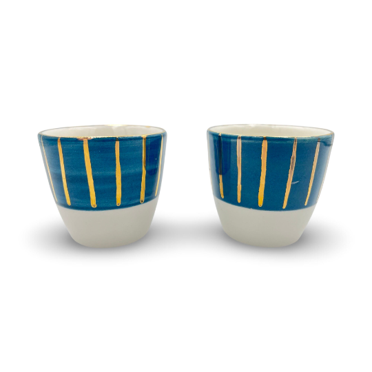 "Stripes" cortado cups